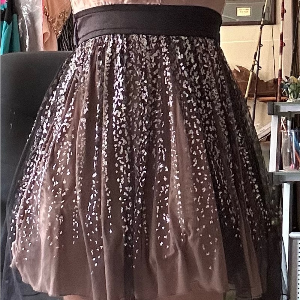 Lee Brown Sequin Mini Skirt